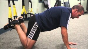 Read more about the article Dean performing leg extensions using TRX suspension trainer