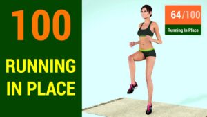 100 Running In Place Challenge [At Home Cardio & Weight Loss]