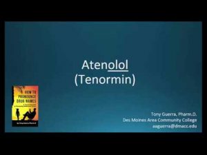 Read more about the article (CC) How to Pronounce atenolol (Tenormin) Backbuilding Pharmacology