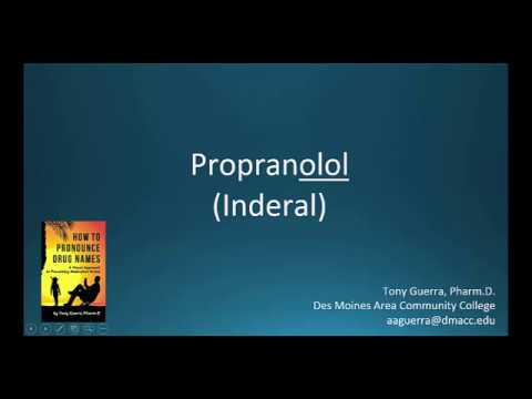 You are currently viewing (CC) How to Pronounce propranolol (Inderal) Backbuilding Pharmacology