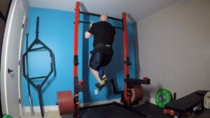 Dead Hang Chin Up With 90 Lbs Calibrated Plates