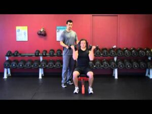 Dumbbell Seated Overhead Press – Supinated Grip