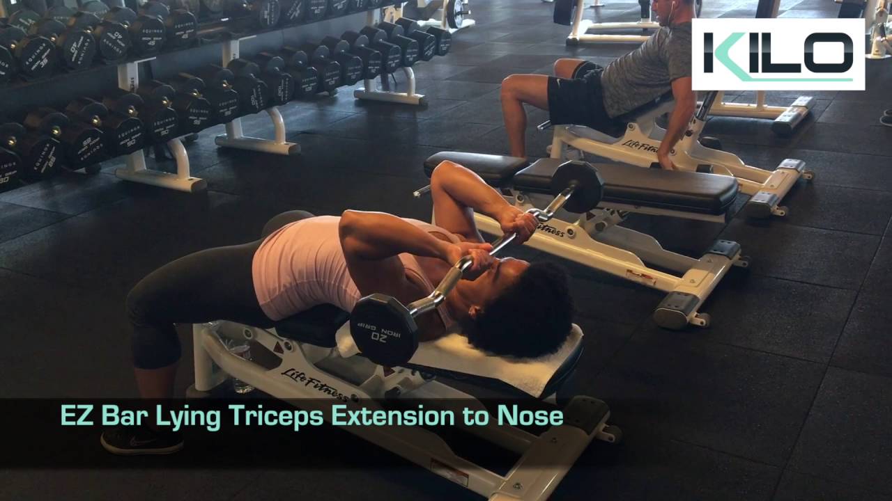 You are currently viewing EZ Bar Lying Triceps Extension to Nose