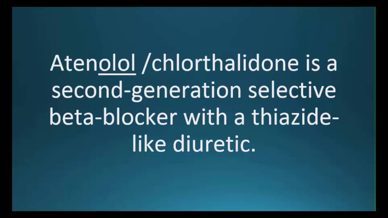 You are currently viewing How to pronounce atenolol / chlorthalidone (Tenoretic) (Memorizing Pharmacology Flashcard)
