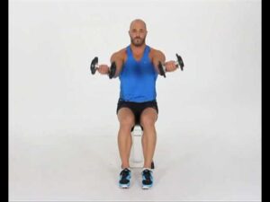 SEATED DUMBBELL FRONT RAISE – UNDERHAND GRIP -.mov