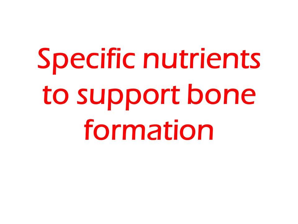 You are currently viewing Specific nutrients to support bone formation