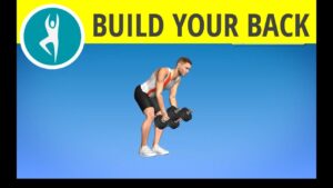 Upper back exercises with dumbbells — weights workout for middle back, biceps and lats