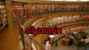 What does silymarin mean?