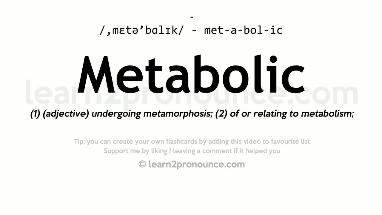 You are currently viewing Metabolic pronunciation and definition