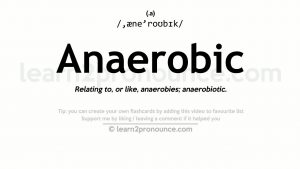 Pronunciation of Anaerobic | Definition of Anaerobic