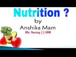 What is Nutrition?। Definition and importance of Nutrition by Anshika Mam। Bsc Nursing, GNM Students