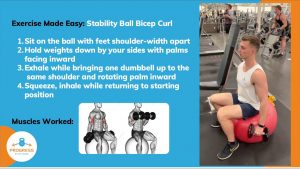Exercise Made Easy: Stability Ball Biceps Curl