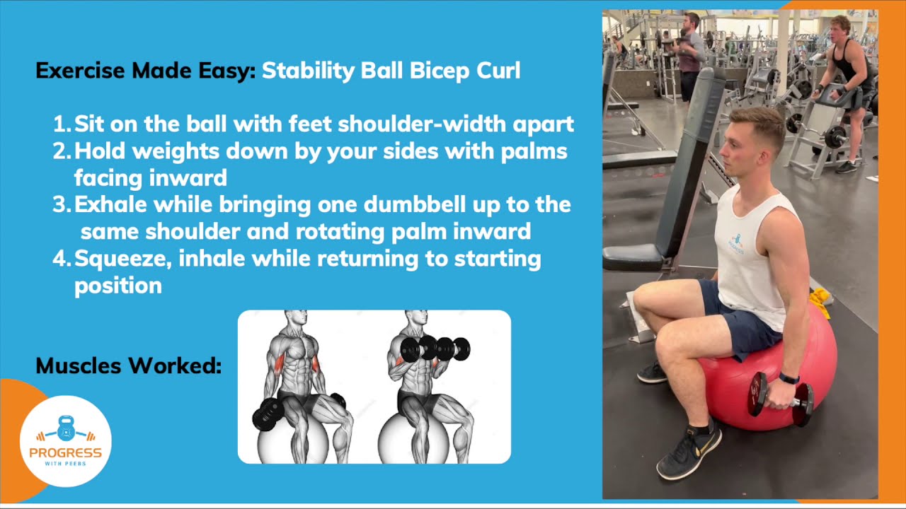 You are currently viewing Exercise Made Easy: Stability Ball Biceps Curl