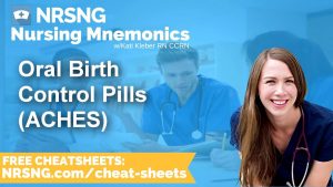Oral Birth Control Pills ACHES Nursing Mnemonics, Nursing School Study Tips