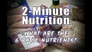 2-Minute Nutrition Ep. 3 – The 6 Basic Nutrients